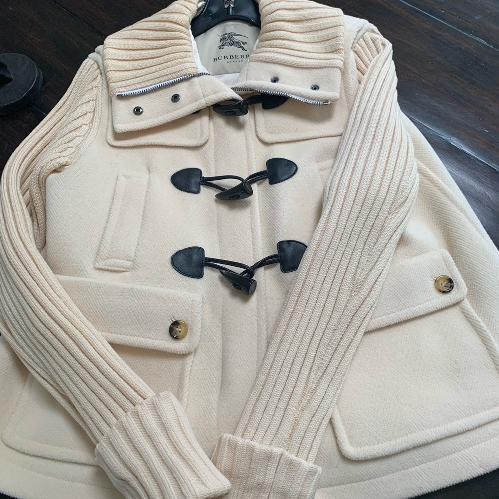 Burberry Cream Toggle Coat